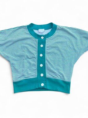 Vintage 90’s teal striped Mister Noah top